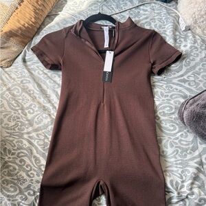 Fashion Nova Chocolate Brown Bodysuit